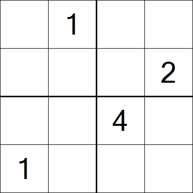 Sudoku 4x4 - Difícil