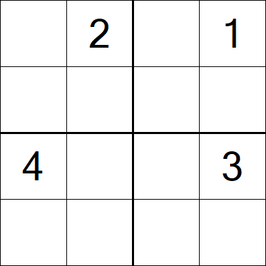 Sudoku 4x4 - Difícil
