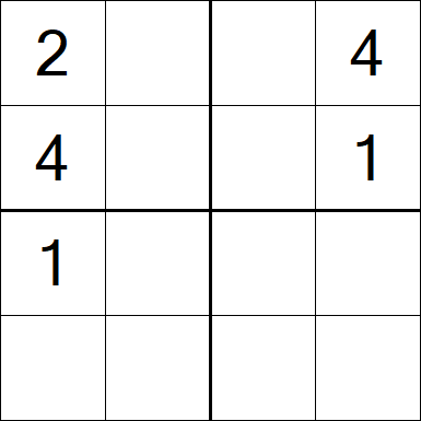Sudoku 4x4 - Difícil