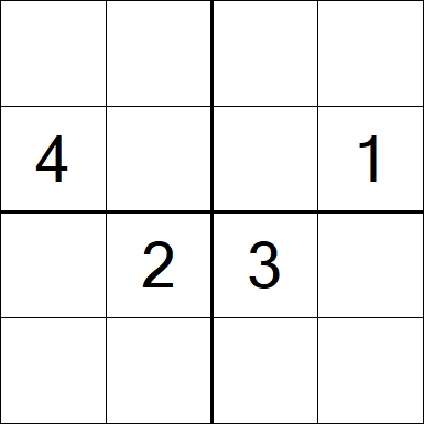 Sudoku 4x4 - Difícil
