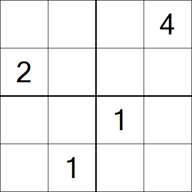 Sudoku 4x4 - Difícil