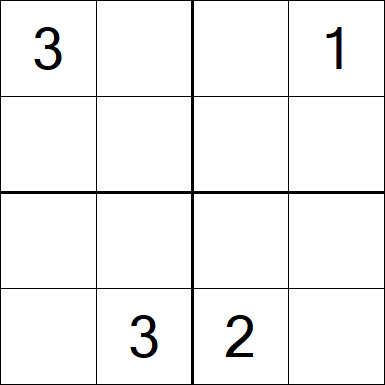 Sudoku 4x4 - Difícil