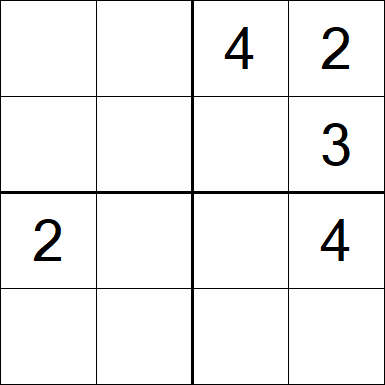 Sudoku 4x4 - Difficile