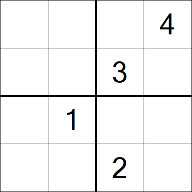 Sudoku 4x4 - Difficile