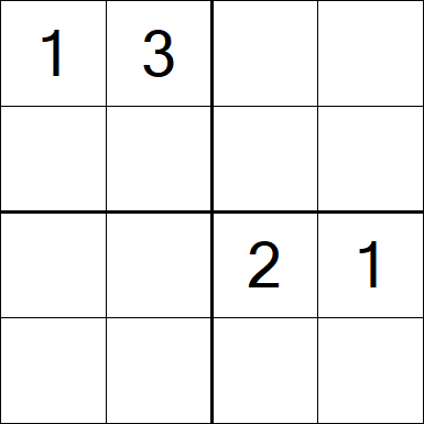 Sudoku 4x4 - Hard
