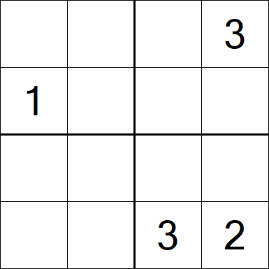 Sudoku 4x4 - Difficile