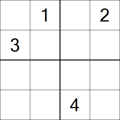 Sudoku 4x4 - Difficile