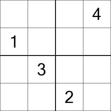 Sudoku 4x4 - Difficile