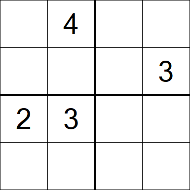 Sudoku 4x4 - Difficile