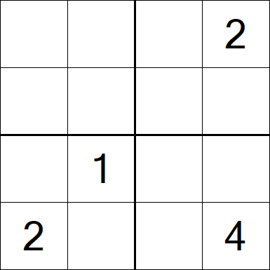 Sudoku 4x4 - Difícil