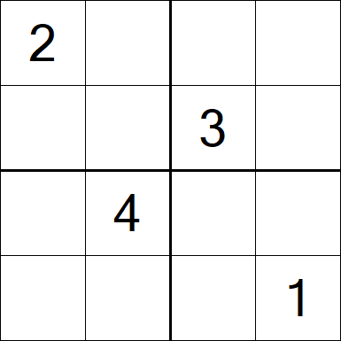 Sudoku 4x4 - Difícil