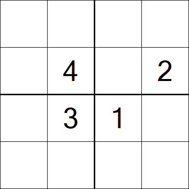 Sudoku 4x4 - Difícil