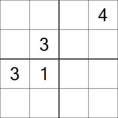 Sudoku 4x4 - Difícil