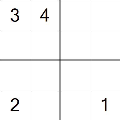 Sudoku 4x4 - Difícil