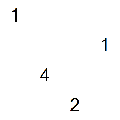 Sudoku 4x4 - Difícil