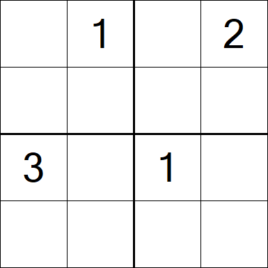Sudoku 4x4 - Difícil