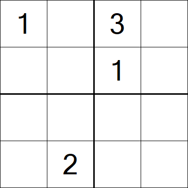 Sudoku 4x4 - Difícil