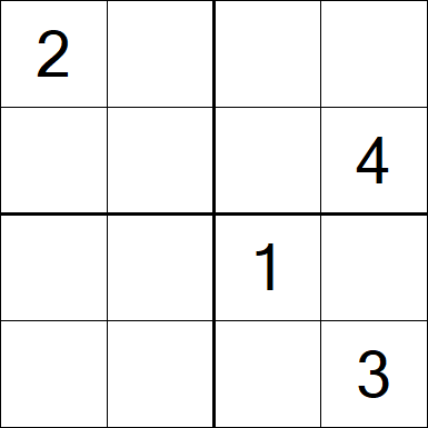 Sudoku 4x4 - Difícil