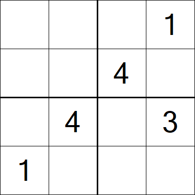 Sudoku 4x4 - Difícil