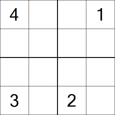 Sudoku 4x4 - Difficile