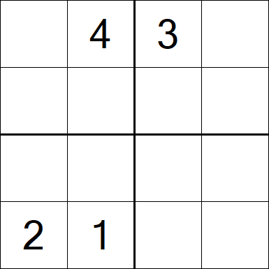 Sudoku 4x4 - Difficile