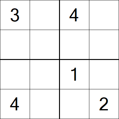 Sudoku 4x4 - Difícil