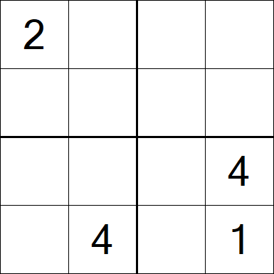 Sudoku 4x4 - Difícil