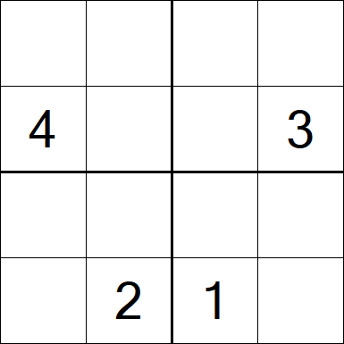 Sudoku 4x4 - Difícil