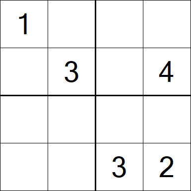 Sudoku 4x4 - Difícil