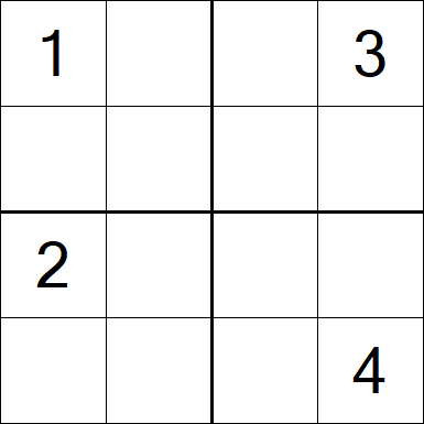 Sudoku 4x4 - Difícil