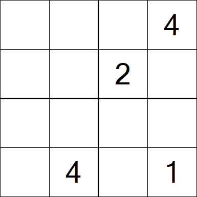 Sudoku 4x4 - Difficile