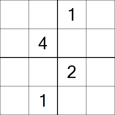 Sudoku 4x4 - Difficile