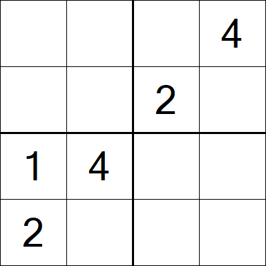 Sudoku 4x4 - Difficile