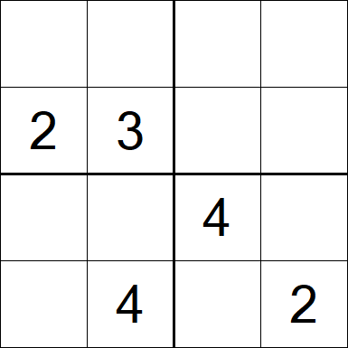 Sudoku 4x4 - Difficile