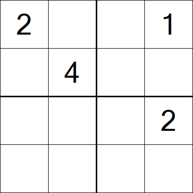 Sudoku 4x4 - Difícil