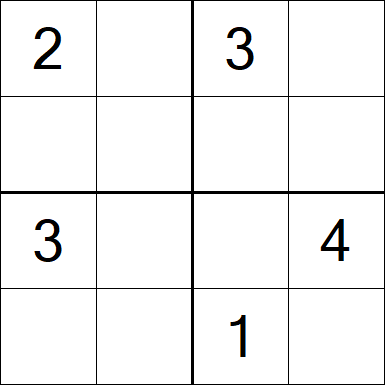 Sudoku 4x4 - Difícil