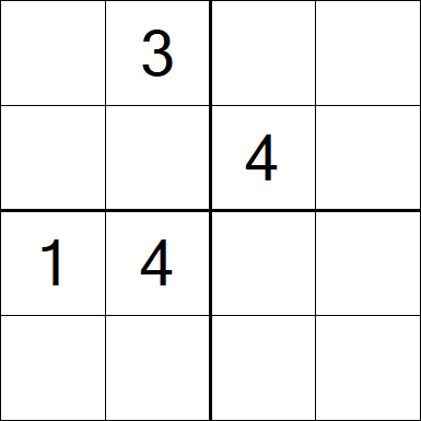 Sudoku 4x4 - Difícil