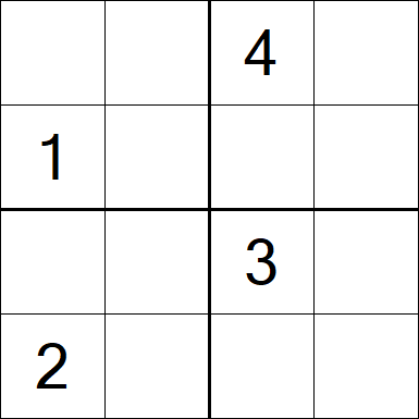 Sudoku 4x4 - Difícil