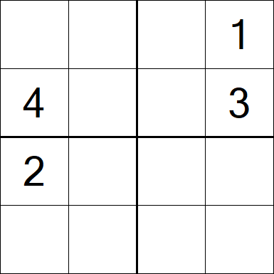 Sudoku 4x4 - Difícil