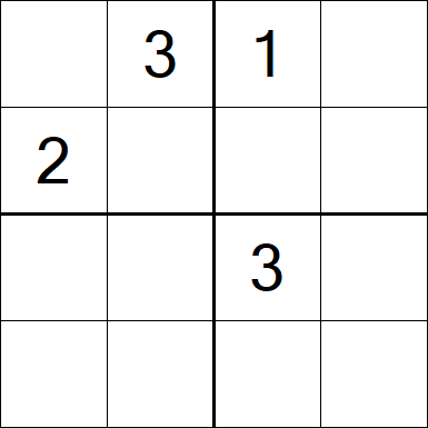 Sudoku 4x4 - Difícil