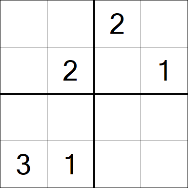 Sudoku 4x4 - Difícil