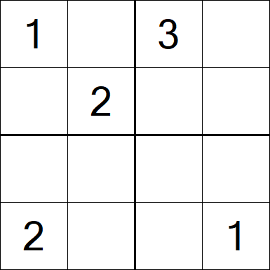 Sudoku 4x4 - Difícil