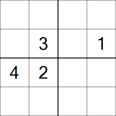 Sudoku 4x4 - Difícil