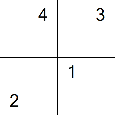 Sudoku 4x4 - Difícil
