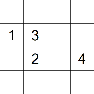 Sudoku 4x4 - Difícil