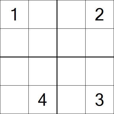 Sudoku 4x4 - Difícil