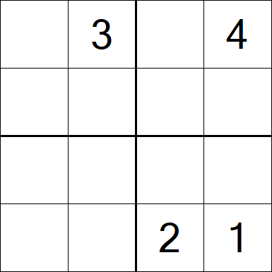 Sudoku 4x4 - Difícil