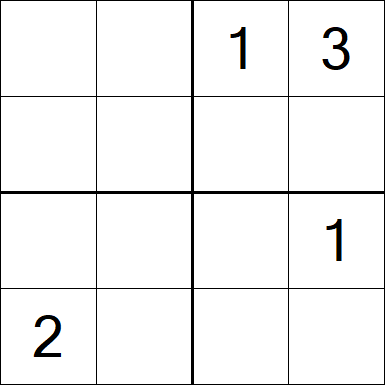 Sudoku 4x4 - Difícil