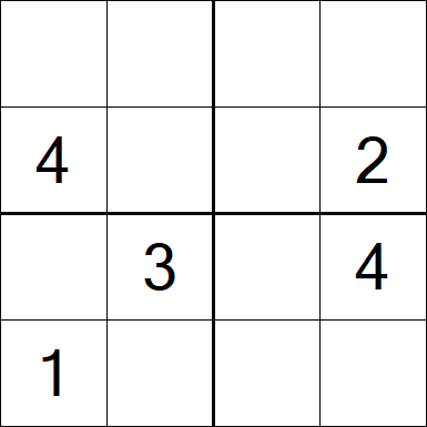Sudoku 4x4 - Difícil