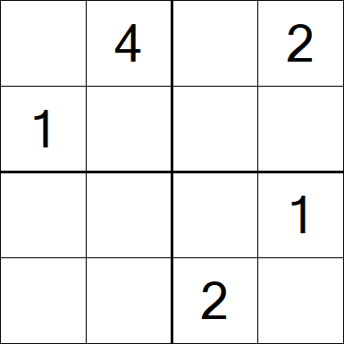 Sudoku 4x4 - Difícil